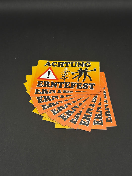Sticker "Achtung Erntefest"