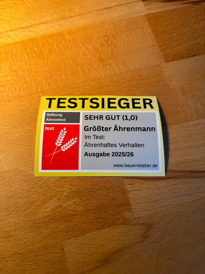 Sticker " Testsieger: Ährenmann - Sticker"