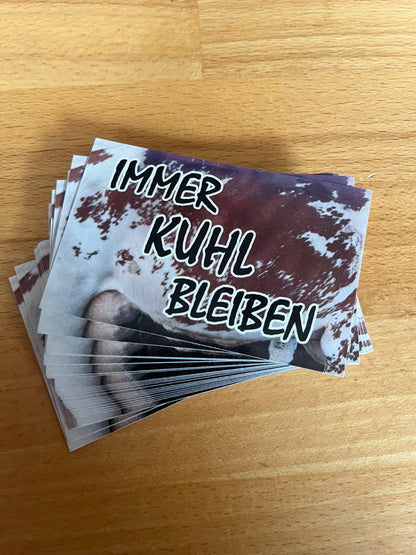 Sticker "Immer Kuhl bleiben"