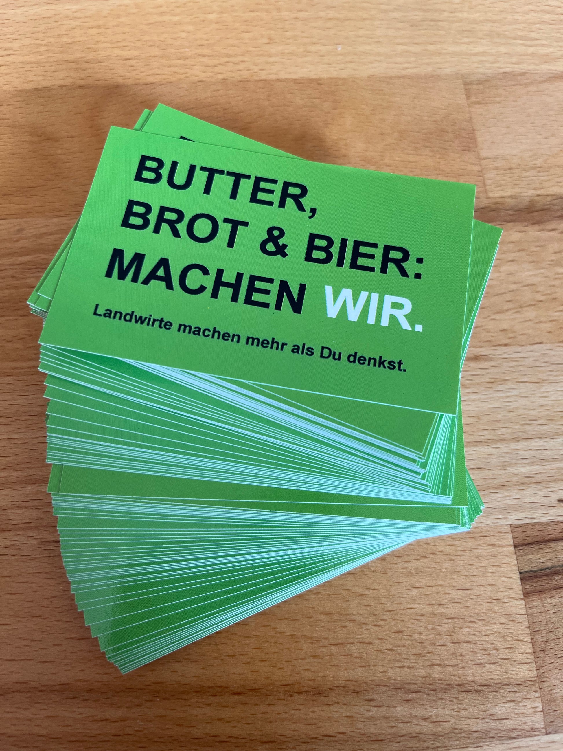 Sticker Butter, Brot & Bier – Agrarsticker