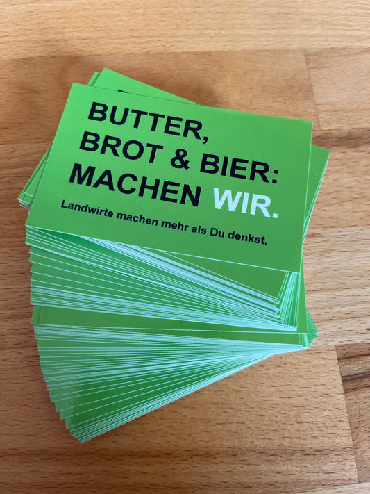 Sticker "Butter, Brot & Bier"